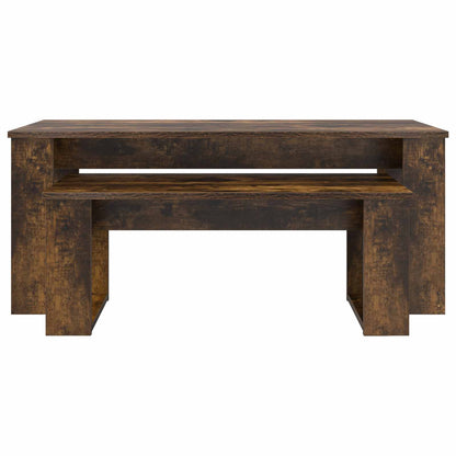 Coffee Table Set 2 pcs Smoked Oak Engineered Wood