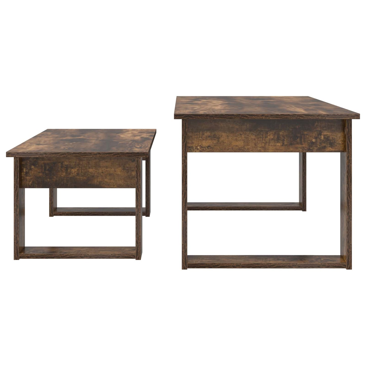 Coffee Table Set 2 pcs Smoked Oak Engineered Wood