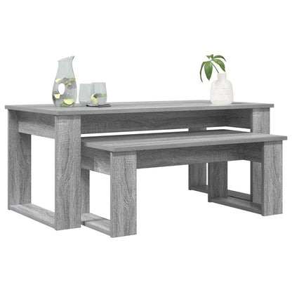 Coffee Table Set 2 pcs Grey Sonoma Engineered Wood