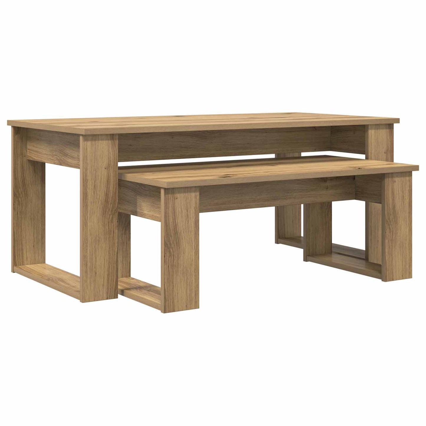 Coffee Table Set 2 pcs Artisan Oak Engineered Wood