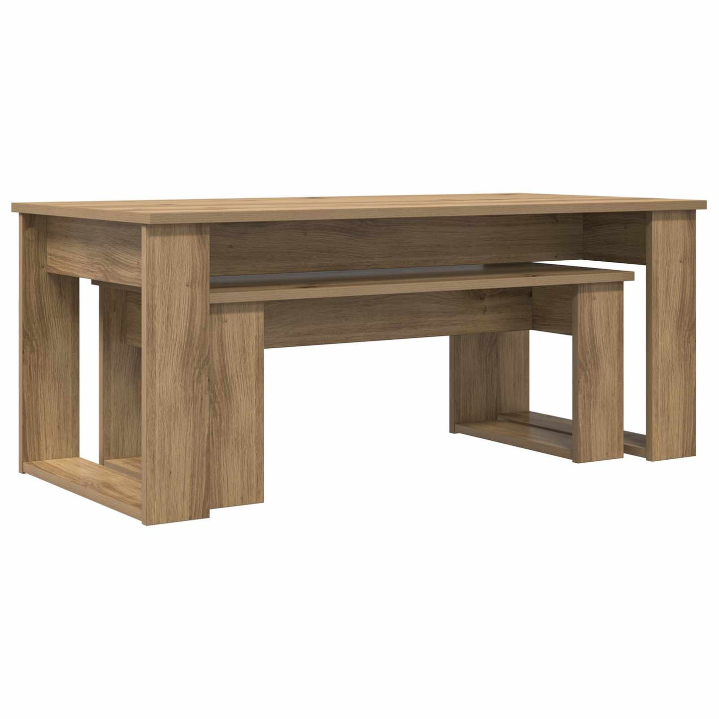 Coffee Table Set 2 pcs Artisan Oak Engineered Wood