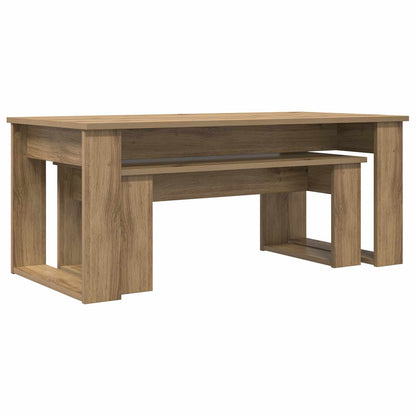 Coffee Table Set 2 pcs Artisan Oak Engineered Wood