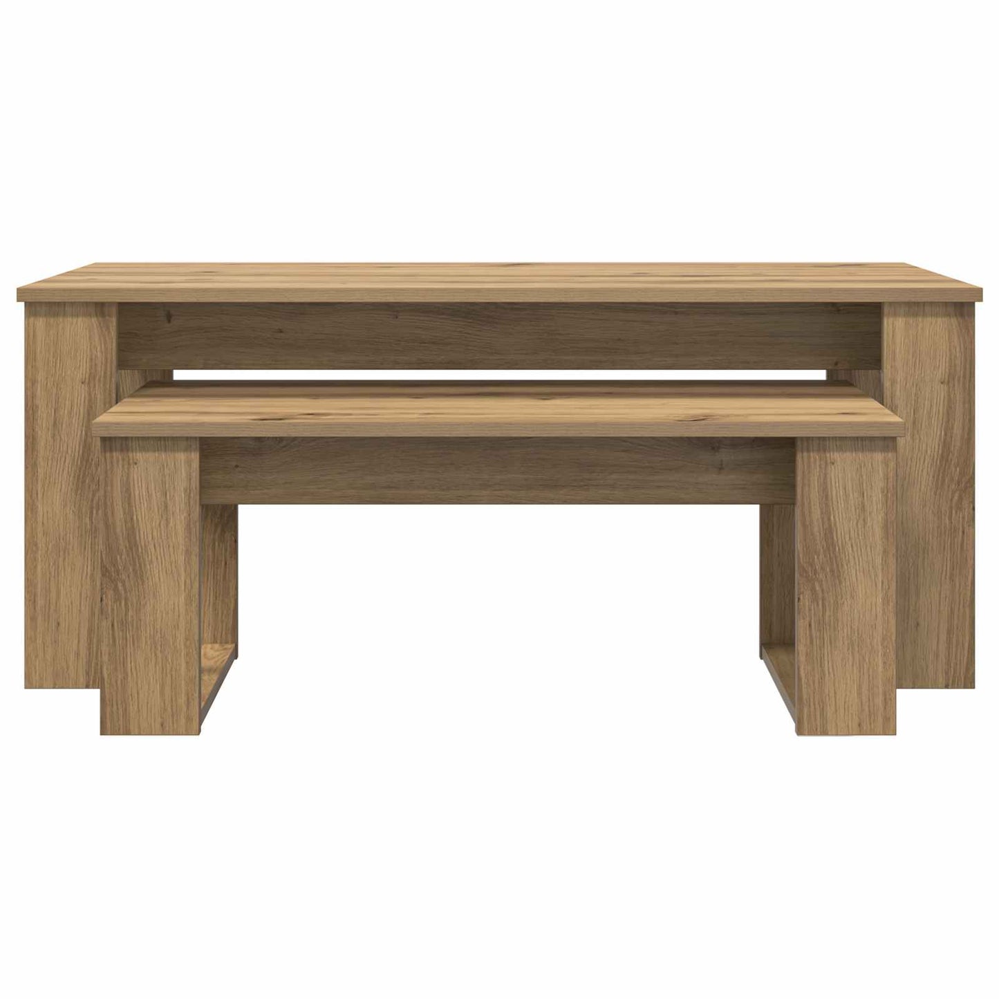 Coffee Table Set 2 pcs Artisan Oak Engineered Wood