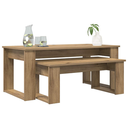 Coffee Table Set 2 pcs Artisan Oak Engineered Wood