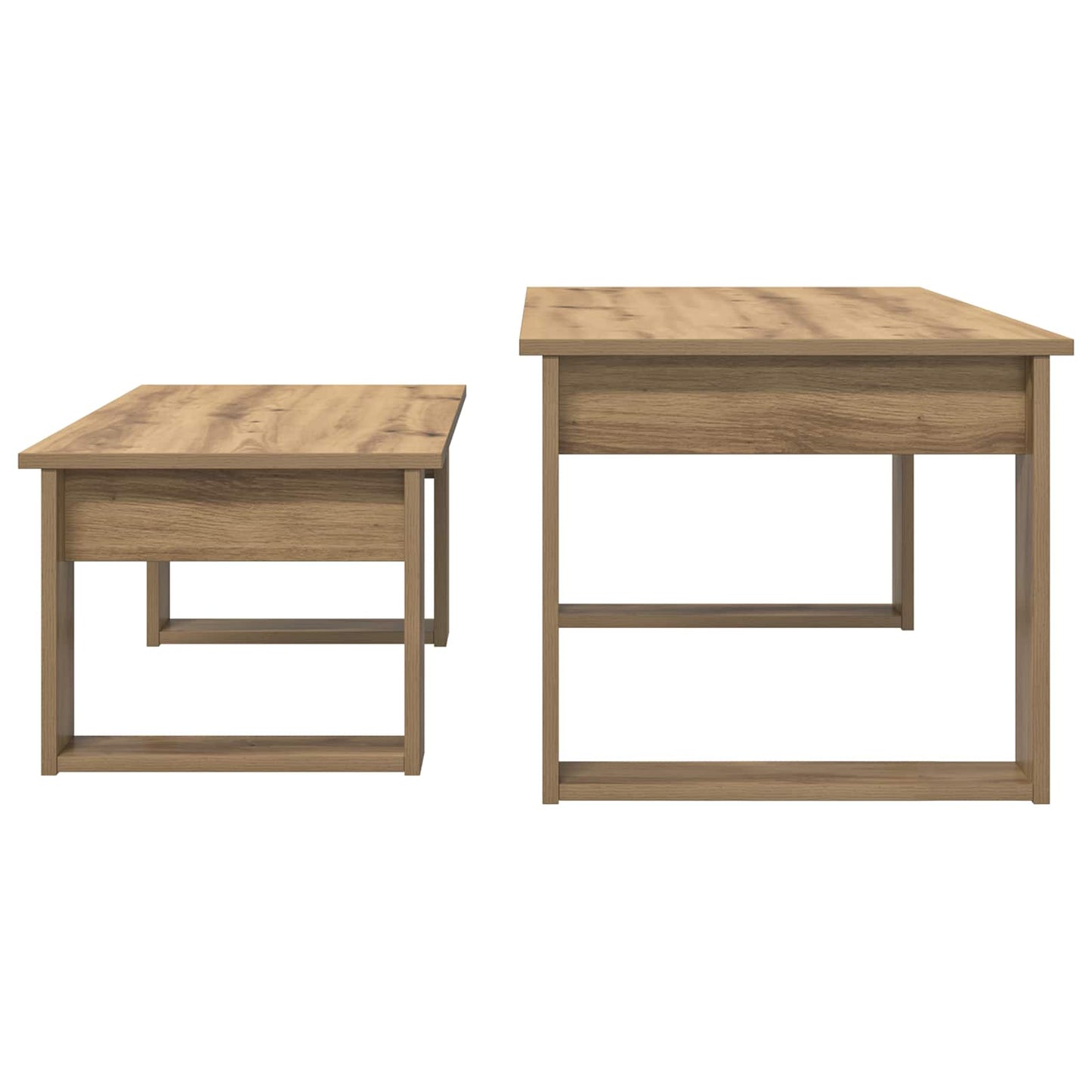 Coffee Table Set 2 pcs Artisan Oak Engineered Wood
