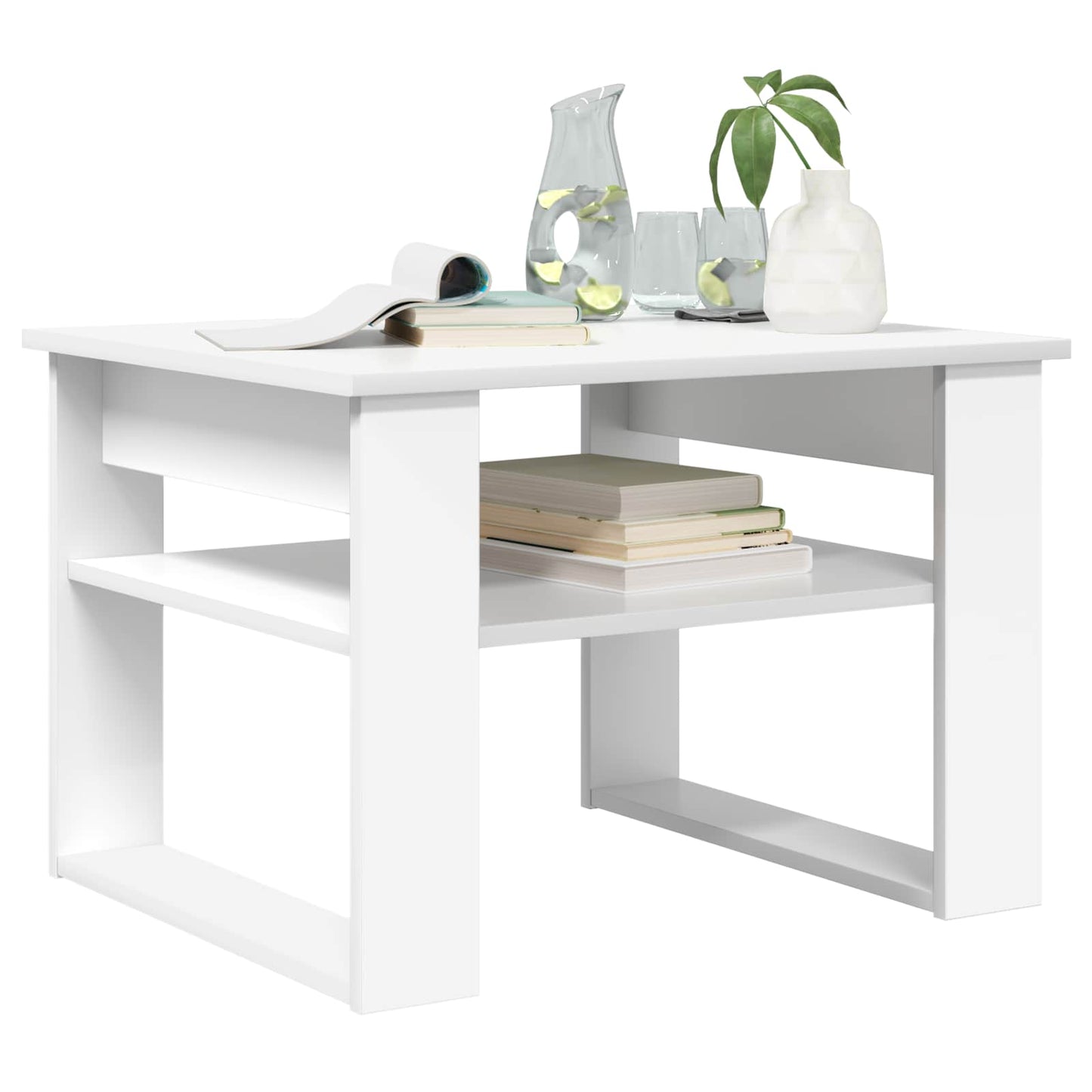 Coffee Table White 64 x 54 x 44 cm Engineered Wood