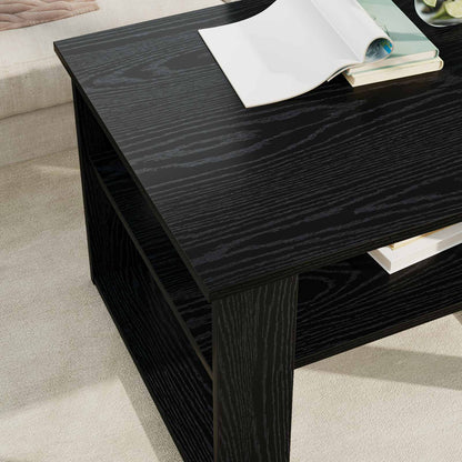 Coffee Table Black Oak 64 x 54 x 44 cm Engineered Wood