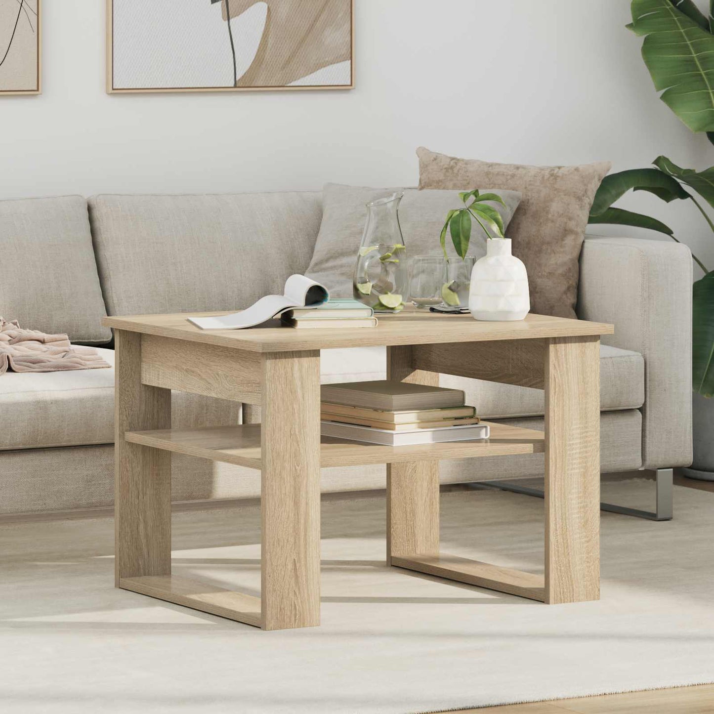 Coffee Table Sonoma Oak 64 x 54 x 44 cm Engineered Wood