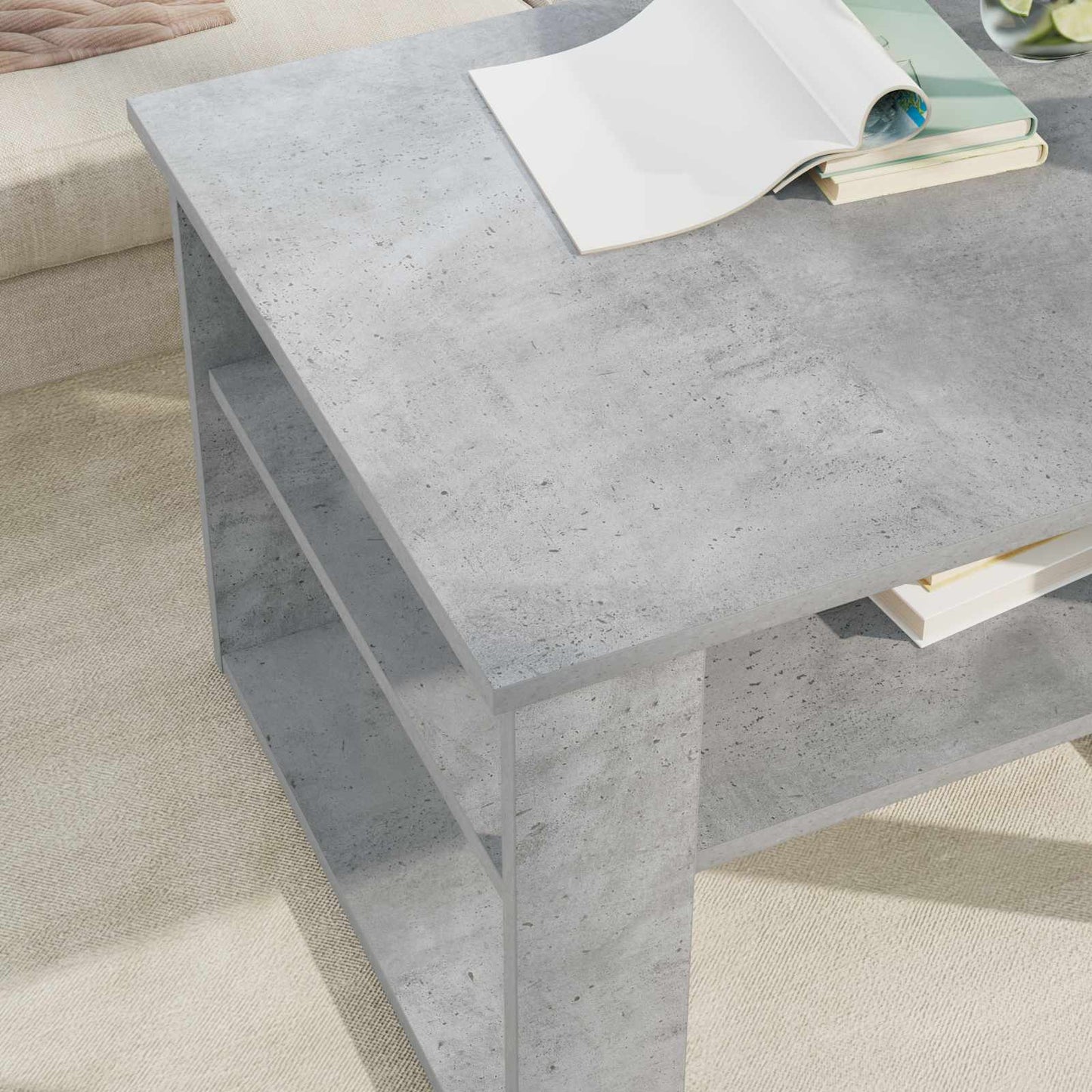 Coffee Table Concrete Grey 64 x 54 x 44 cm Engineered Wood