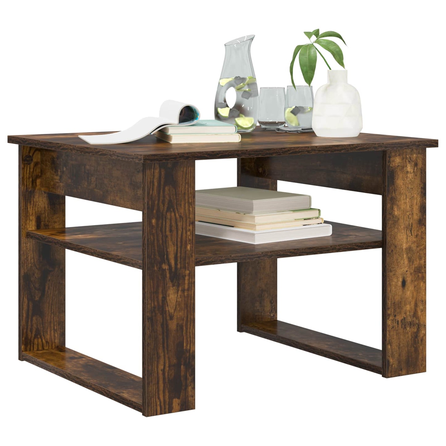 Coffee Table Smoked Oak 64 x 54 x 44 cm Engineered Wood