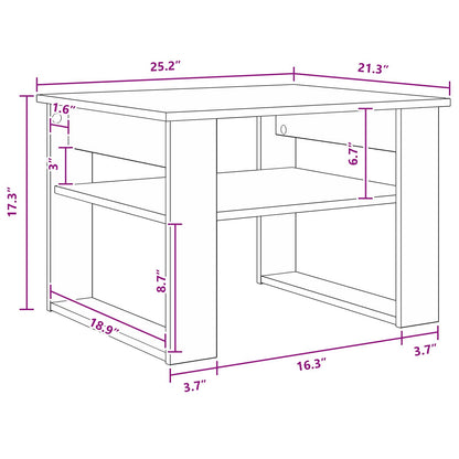 Coffee Table Old Wood 64 x 54 x 44 cm Engineered Wood
