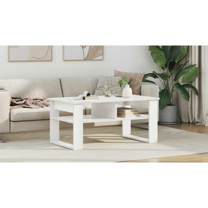 Coffee Table with Storage White 96 x 54 x 44 cm Engineered Wood