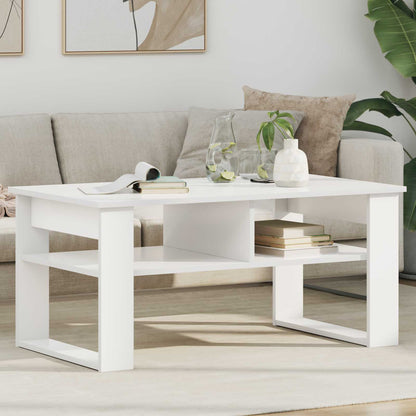Coffee Table White 96 x 54 x 44 cm Engineered Wood