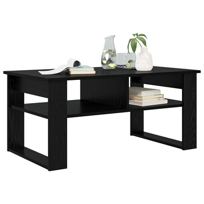 Coffee Table Black Oak 96 x 54 x 44 cm Engineered Wood