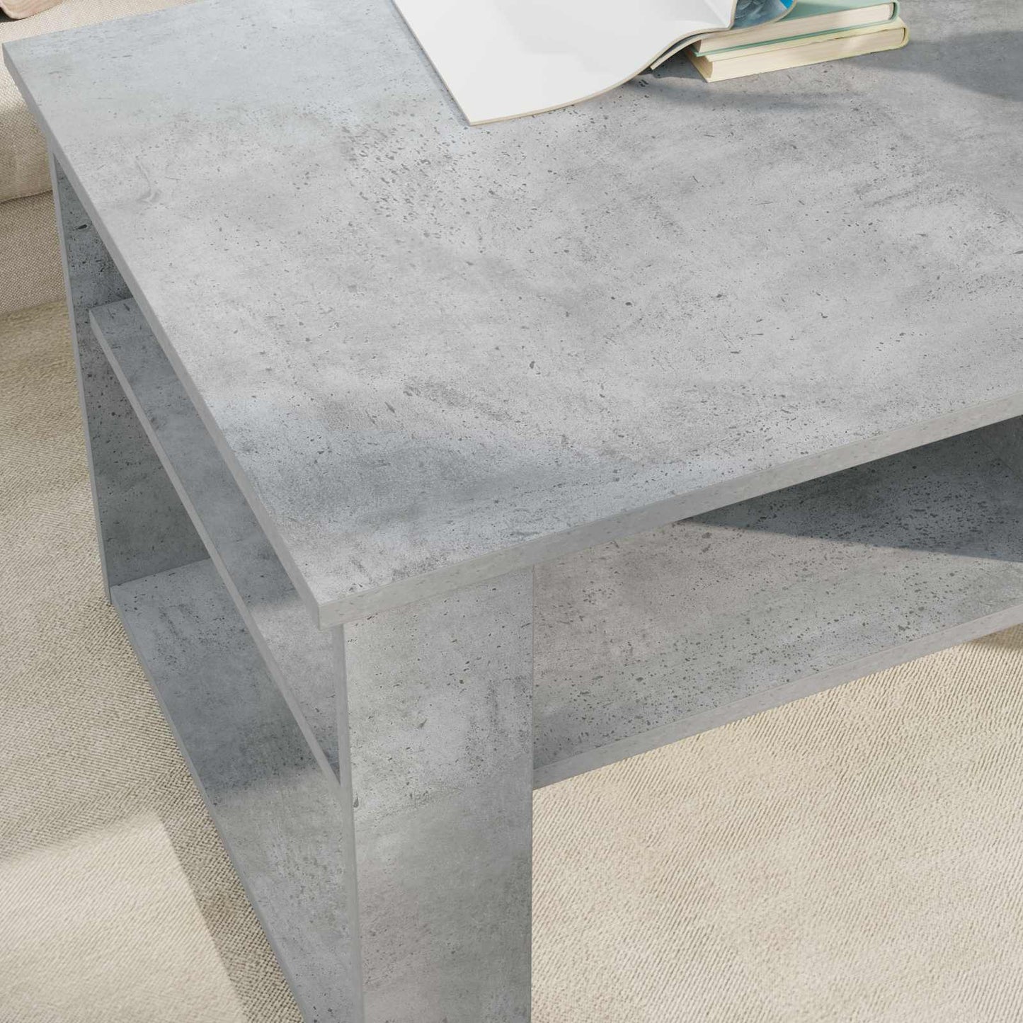 Coffee Table Concrete Grey 96 x 54 x 44 cm Engineered Wood