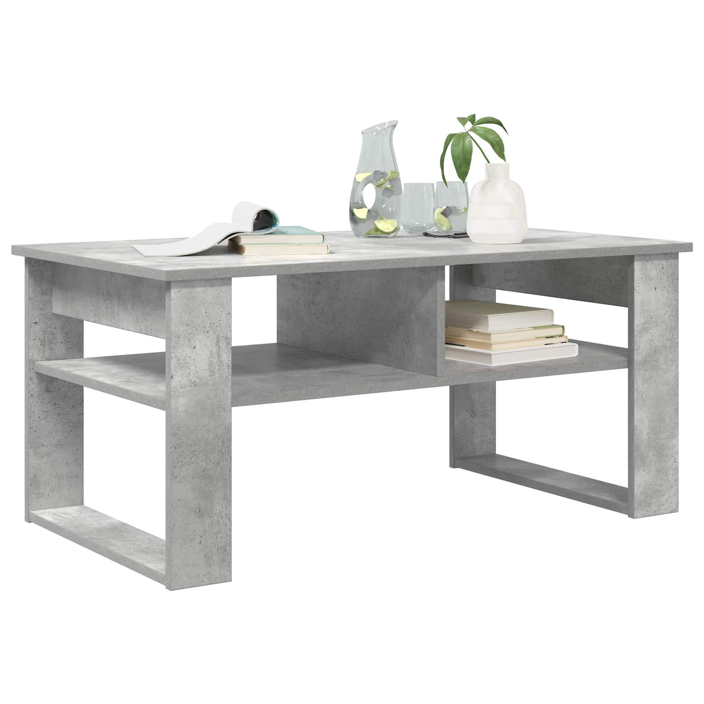 Coffee Table Concrete Grey 96 x 54 x 44 cm Engineered Wood