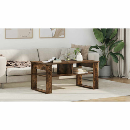 Coffee Table Smoked Oak 96 x 54 x 44 cm Engineered Wood