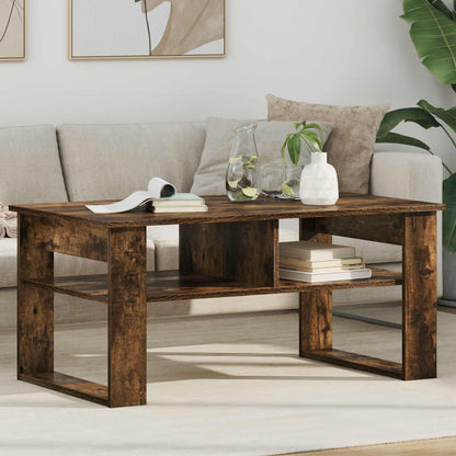 Coffee Table Smoked Oak 96 x 54 x 44 cm Engineered Wood