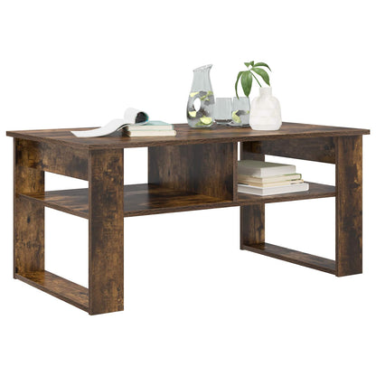 Coffee Table Smoked Oak 96 x 54 x 44 cm Engineered Wood