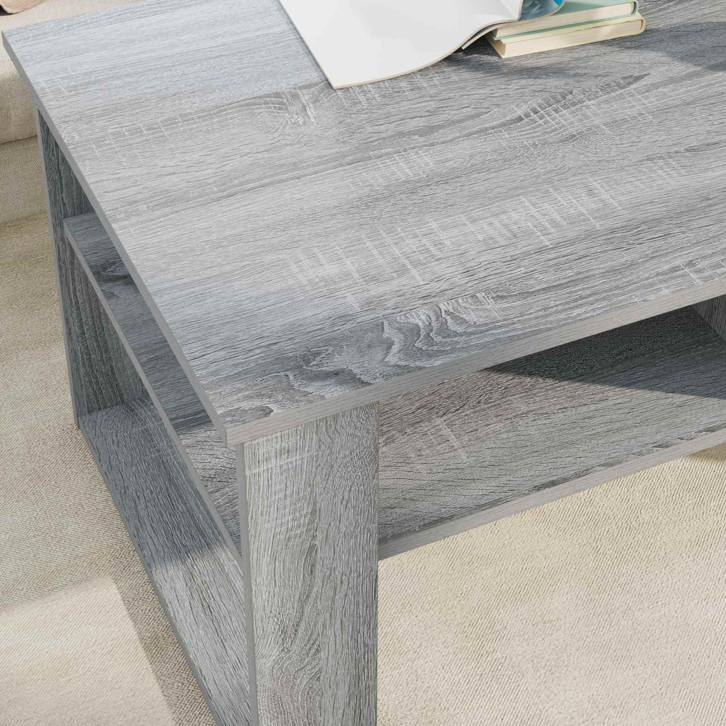 Coffee Table Grey Sonoma 96 x 54 x 44 cm Engineered Wood