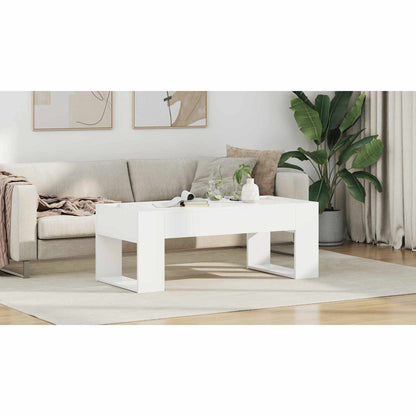 Coffee Table White 110 x 50 x 41 cm Engineered Wood