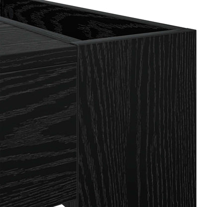 Coffee Table Black Oak 110 x 50 x 41 cm Engineered Wood