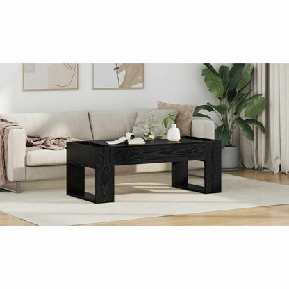 Coffee Table Black Oak 110 x 50 x 41 cm Engineered Wood