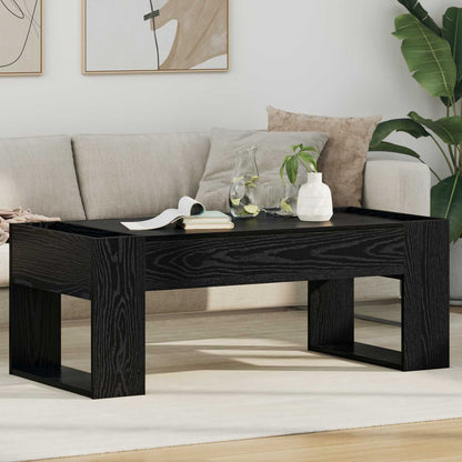 Coffee Table Black Oak 110 x 50 x 41 cm Engineered Wood