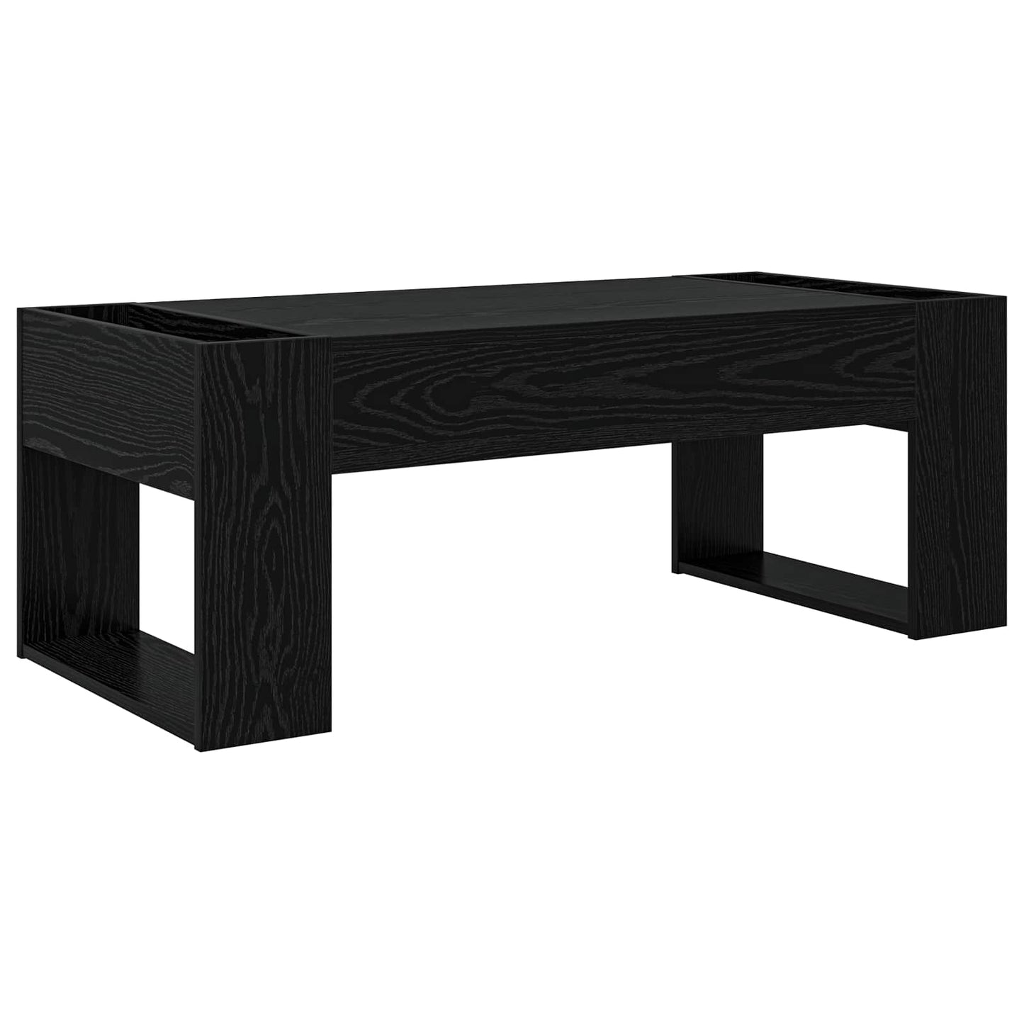 Coffee Table Black Oak 110 x 50 x 41 cm Engineered Wood