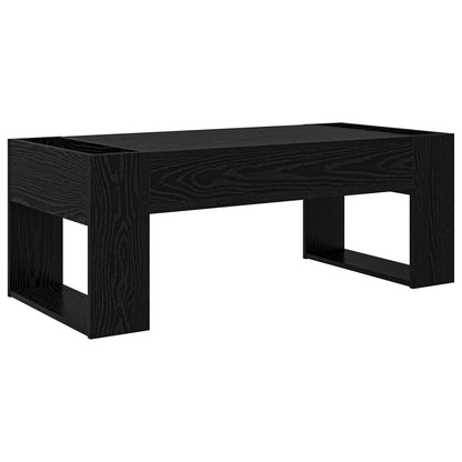 Coffee Table Black Oak 110 x 50 x 41 cm Engineered Wood