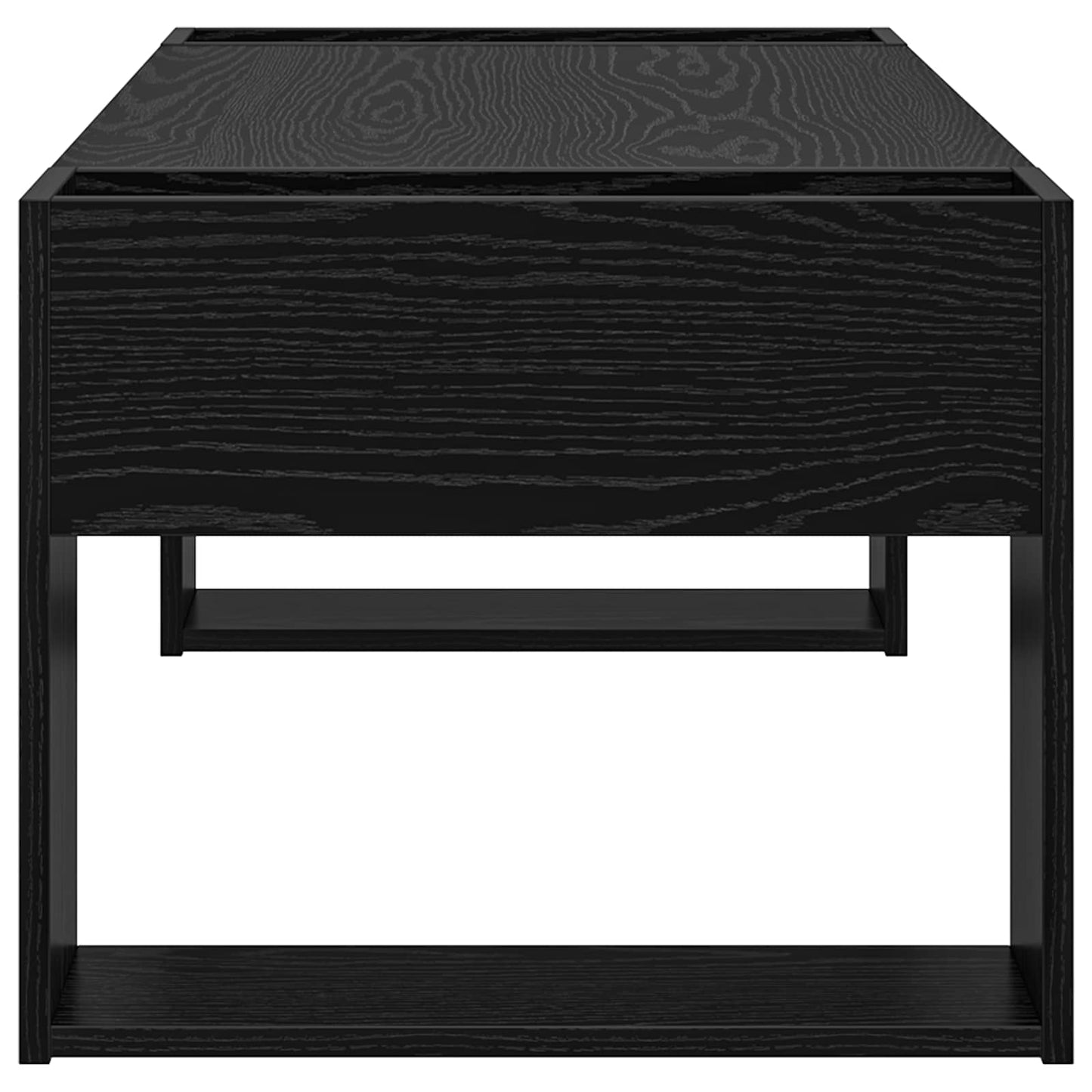 Coffee Table Black Oak 110 x 50 x 41 cm Engineered Wood