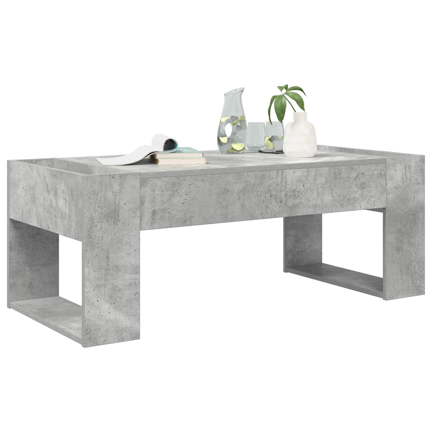 Coffee Table Concrete Grey 110 x 50 x 41 cm Engineered Wood