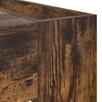 Coffee Table Smoked Oak 110 x 50 x 41 cm Engineered Wood