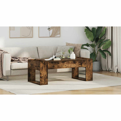 Coffee Table Smoked Oak 110 x 50 x 41 cm Engineered Wood
