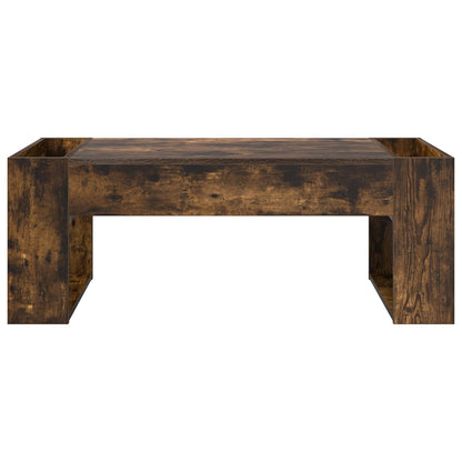 Coffee Table Smoked Oak 110 x 50 x 41 cm Engineered Wood