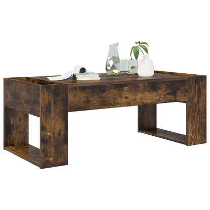 Coffee Table Smoked Oak 110 x 50 x 41 cm Engineered Wood