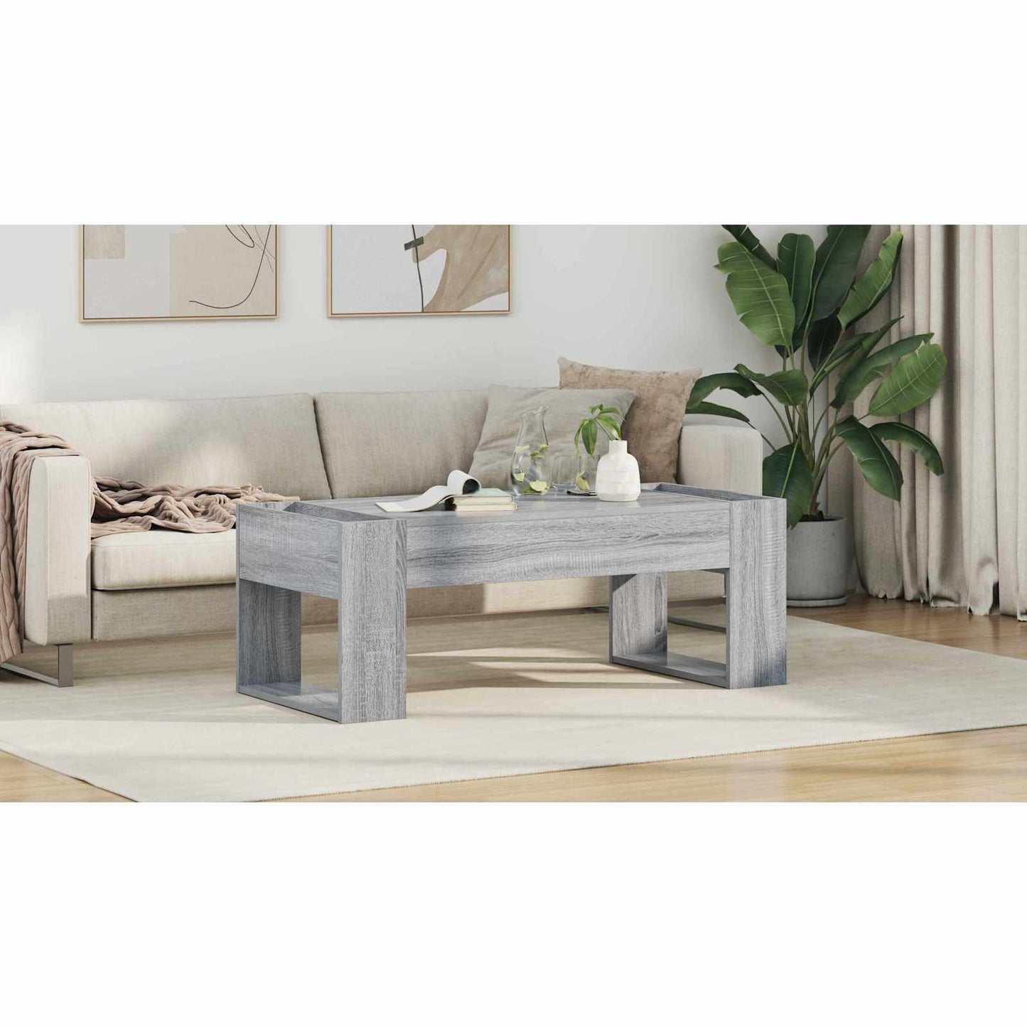 Coffee Table Grey Sonoma 110 x 50 x 41 cm Engineered Wood