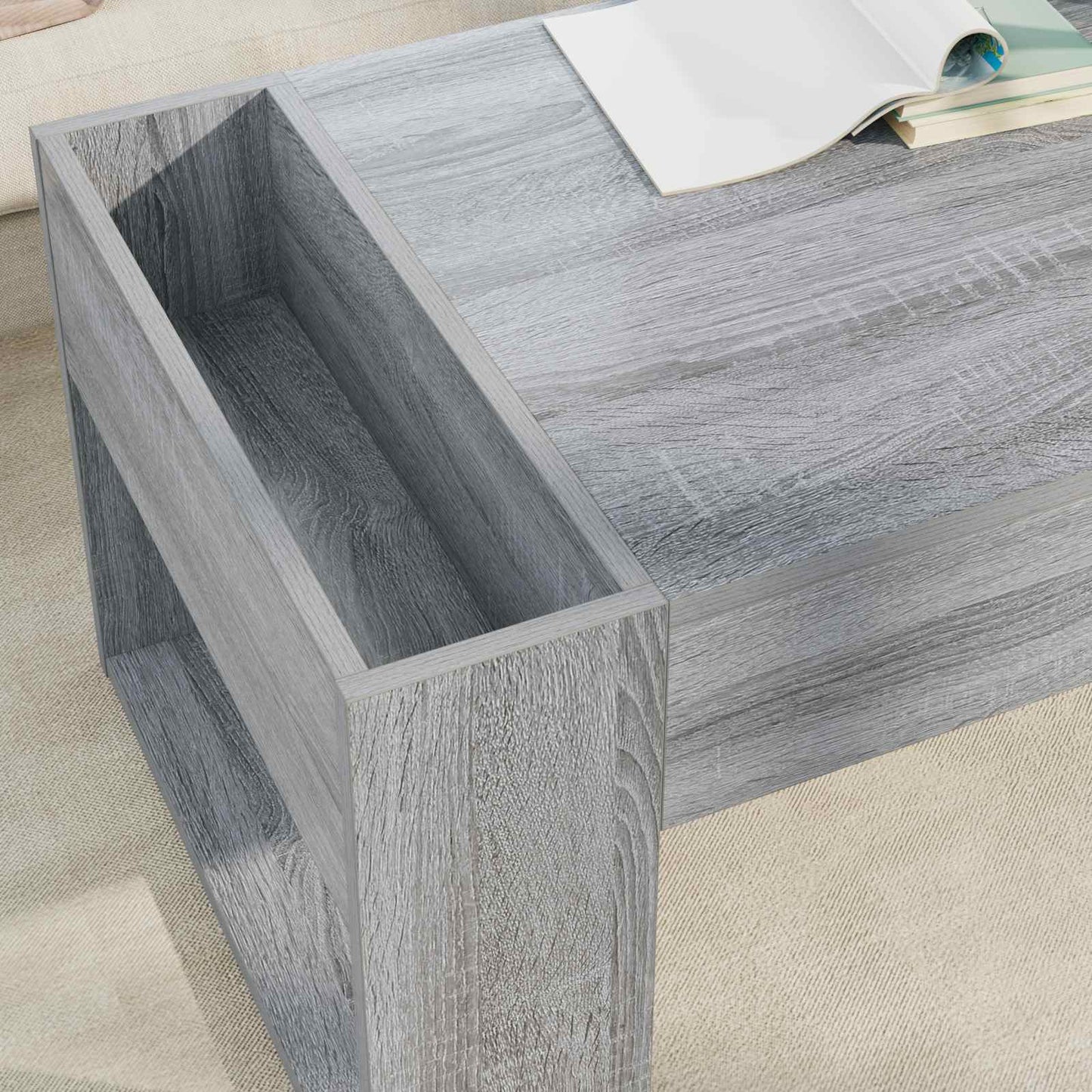 Coffee Table Grey Sonoma 110 x 50 x 41 cm Engineered Wood
