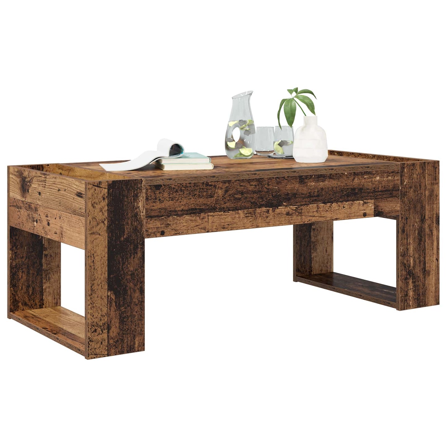 Coffee Table Old Wood 110 x 50 x 41 cm Engineered Wood