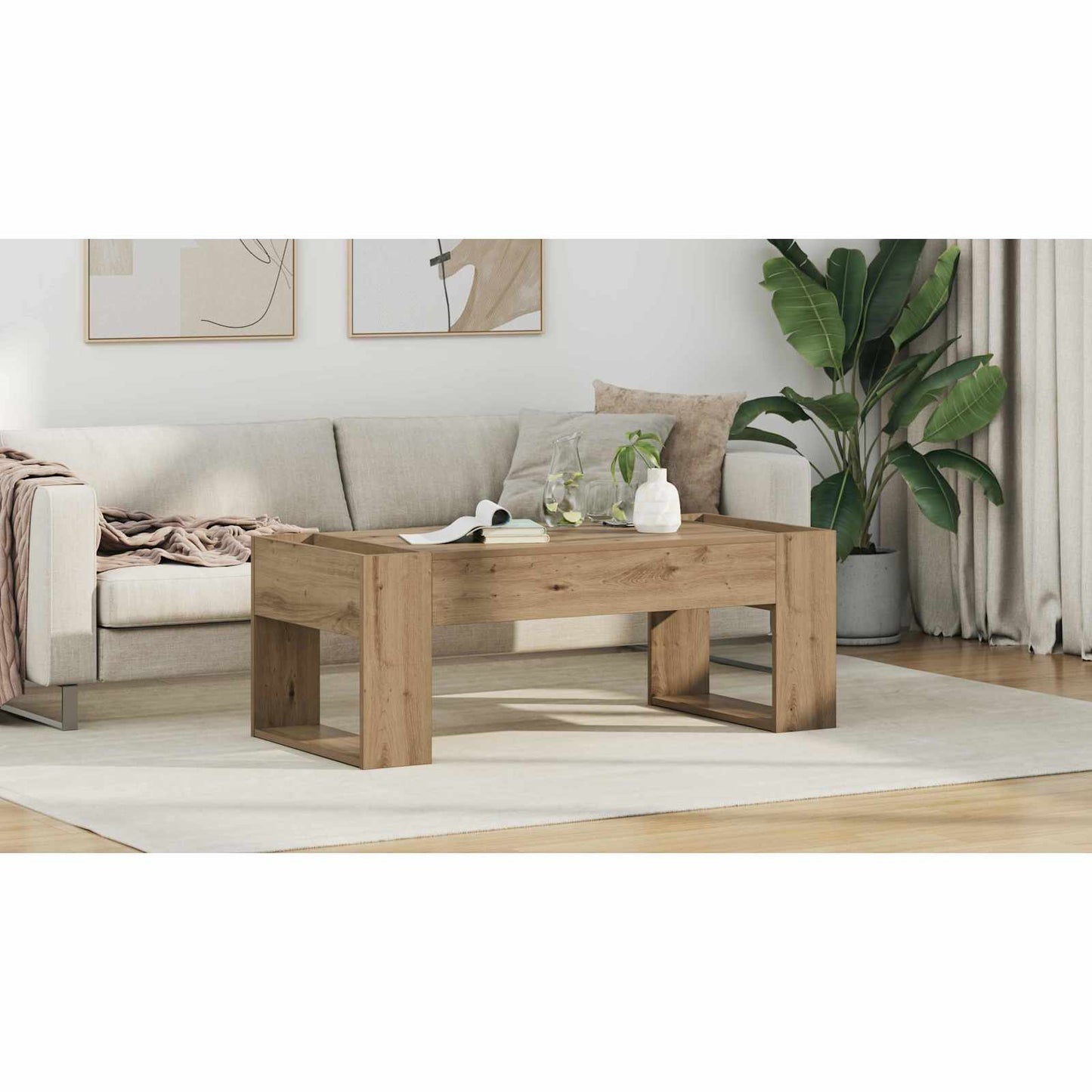 Coffee Table Artisan Oak 110 x 50 x 41 cm Engineered Wood