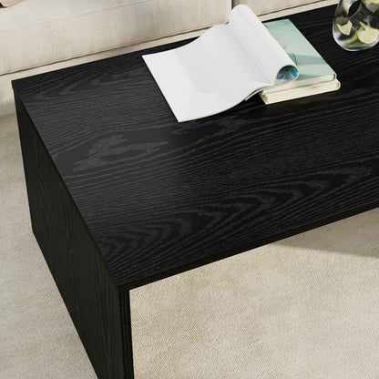 Coffee Table Black Oak 95 x 50 x 34 cm Engineered Wood