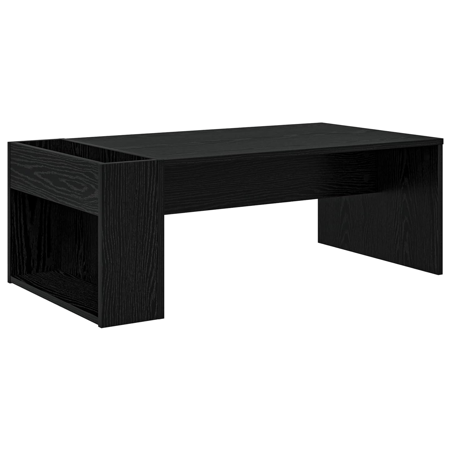 Coffee Table Black Oak 95 x 50 x 34 cm Engineered Wood