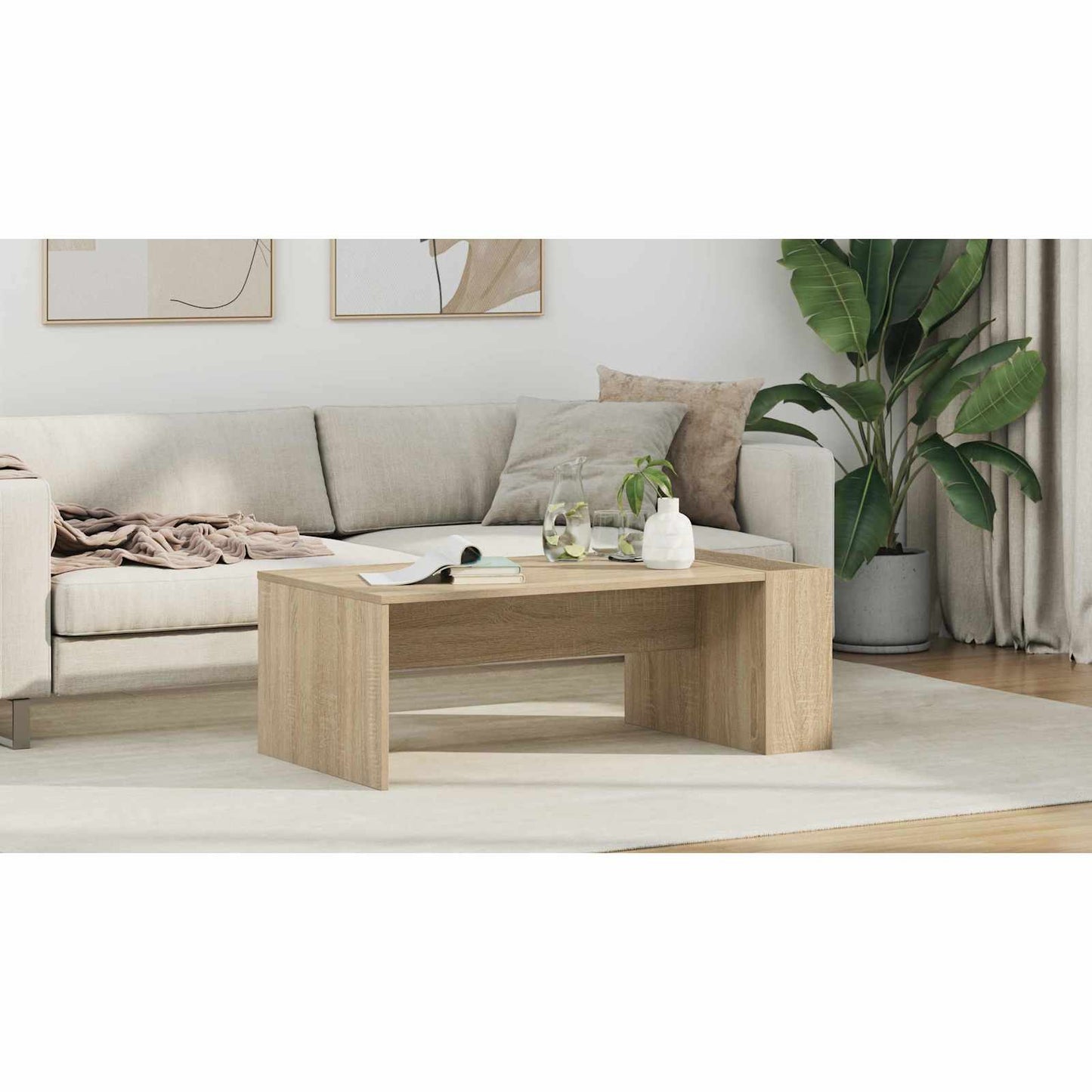 Coffee Table Sonoma Oak 95 x 50 x 34 cm Engineered Wood