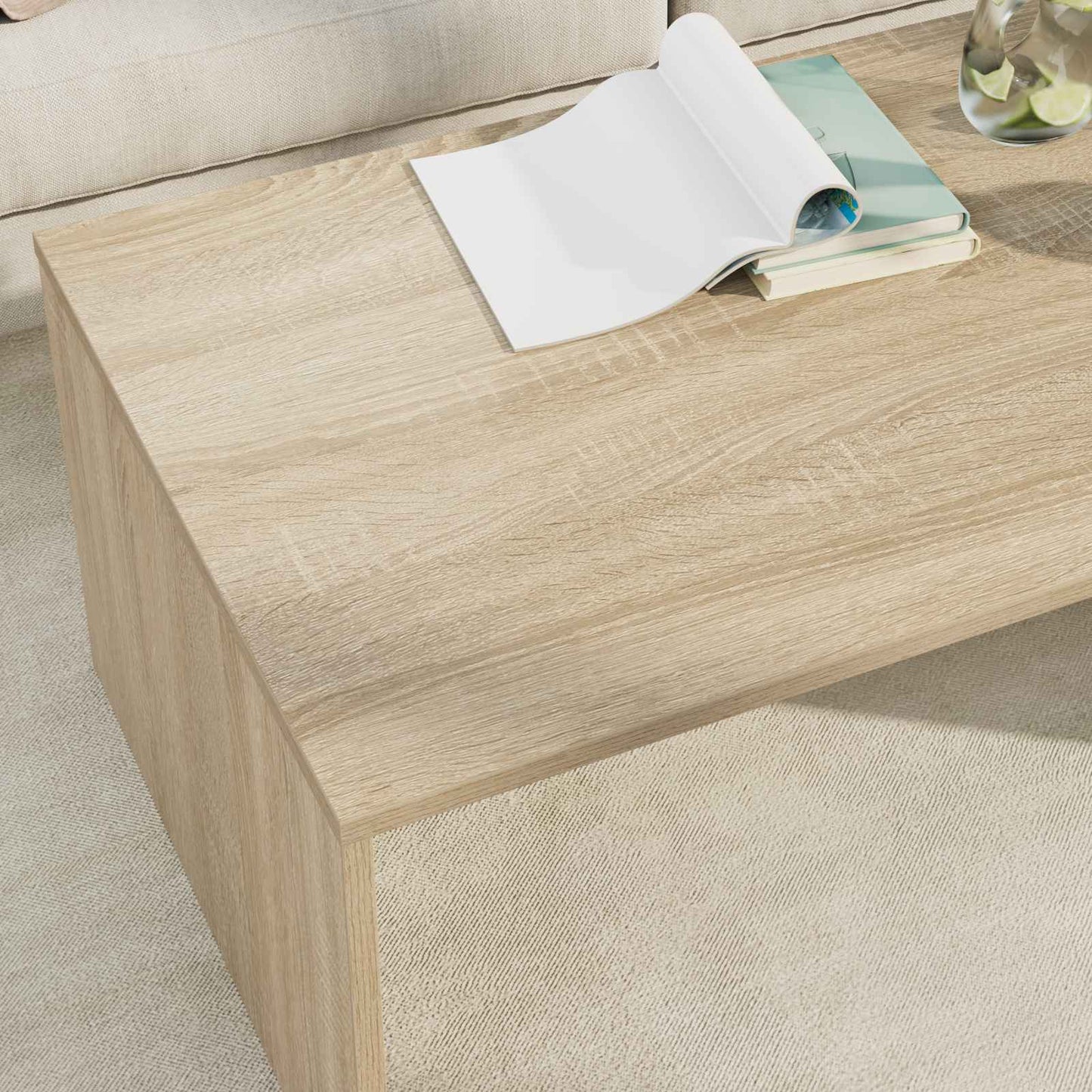Coffee Table Sonoma Oak 95 x 50 x 34 cm Engineered Wood