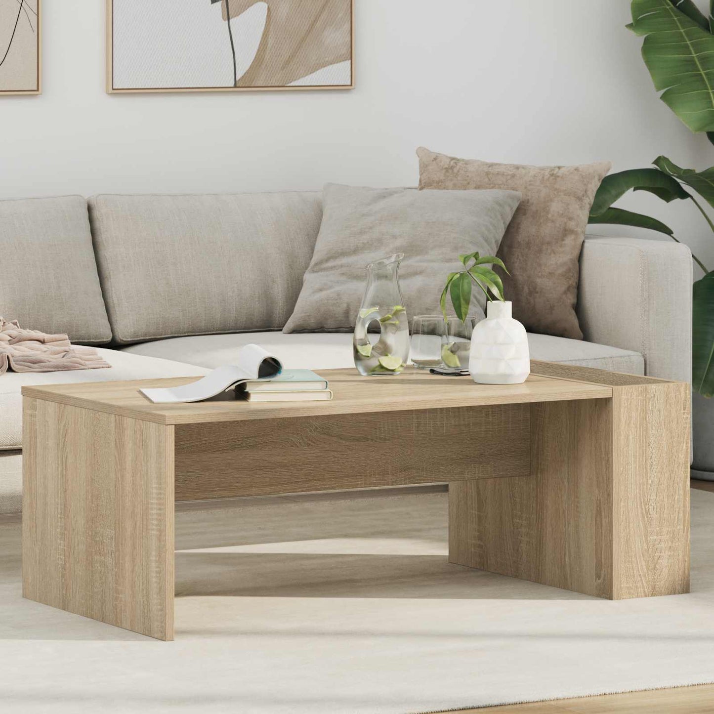 Coffee Table Sonoma Oak 95 x 50 x 34 cm Engineered Wood