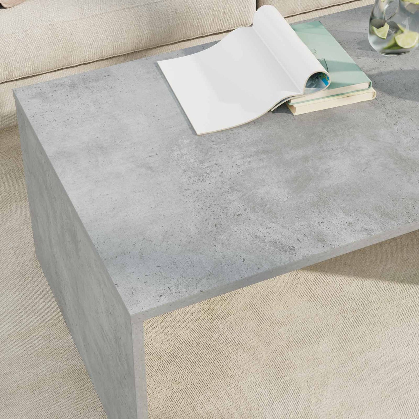 Coffee Table Concrete Grey 95 x 50 x 34 cm Engineered Wood