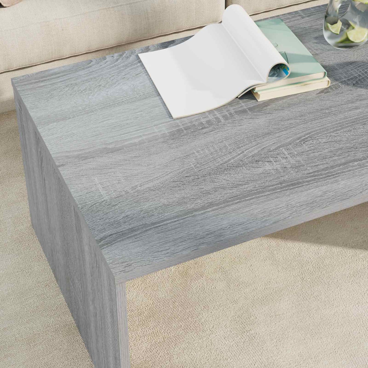 Coffee Table Grey Sonoma 95 x 50 x 34 cm Engineered Wood