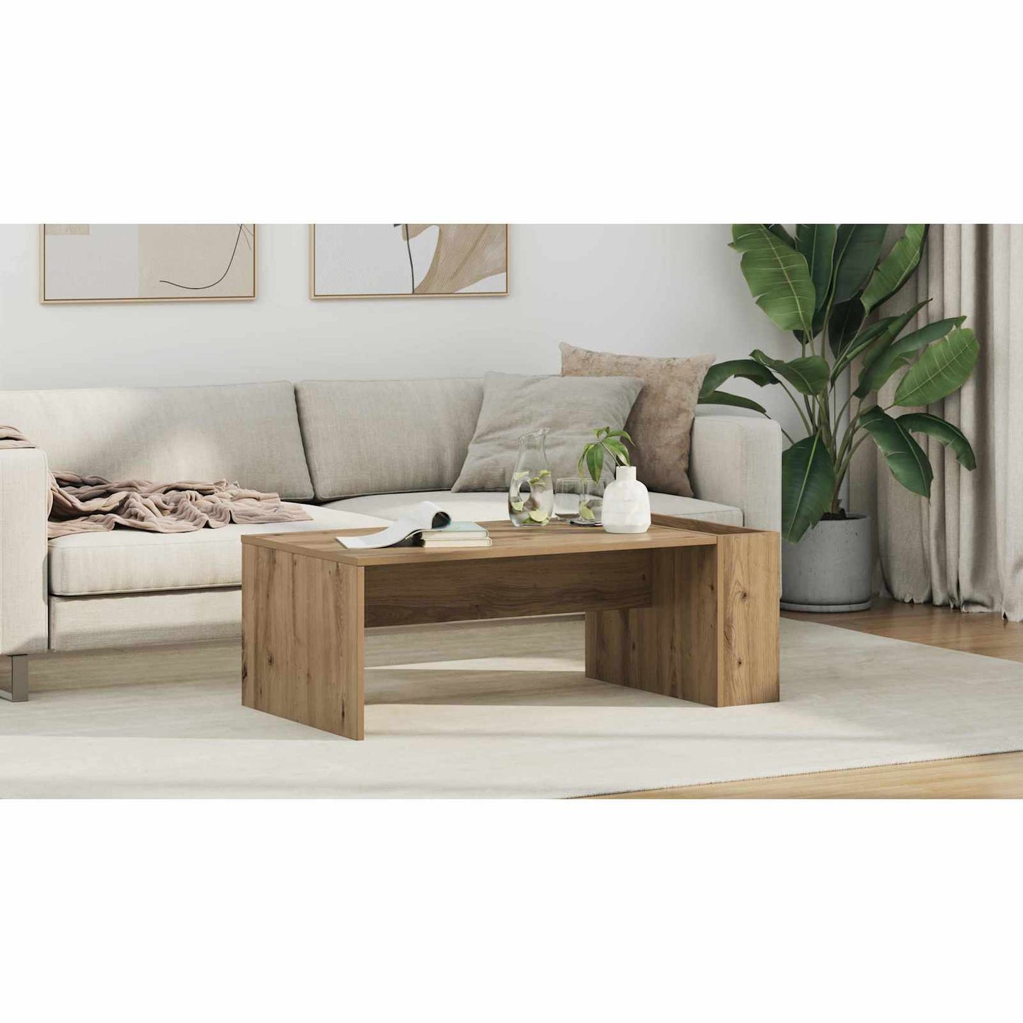 Coffee Table Artisan Oak 95 x 50 x 34 cm Engineered Wood