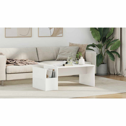 Coffee Table White 90 x 45 x 35 cm Engineered Wood