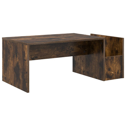 Coffee Table Smoked Oak 90 x 45 x 35 cm Engineered Wood
